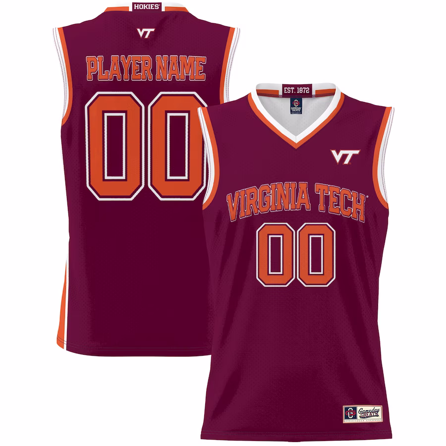Virginia Tech Hokies GameDay Greats Unisex  Lightweight NIL Pick-A-Player Basketball Jersey - Maroon - U-jersey