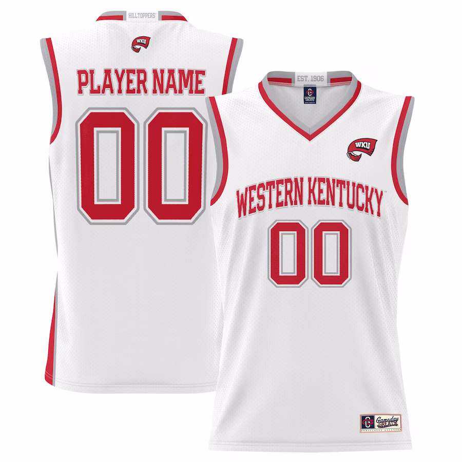 Western Kentucky Hilltoppers GameDay Greats Youth NIL Pick-A-Player Lightweight Basketball Jersey - White - U-jersey