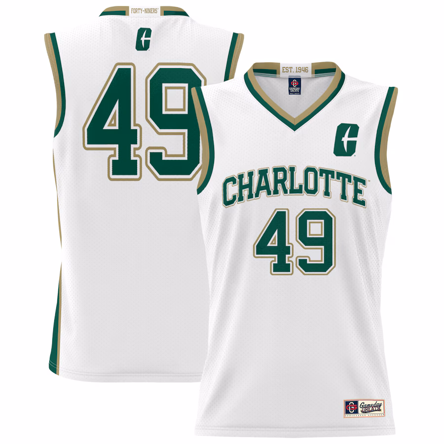 #49 Charlotte 49ers GameDay Greats Youth Lightweight Basketball Jersey - White - U-jersey