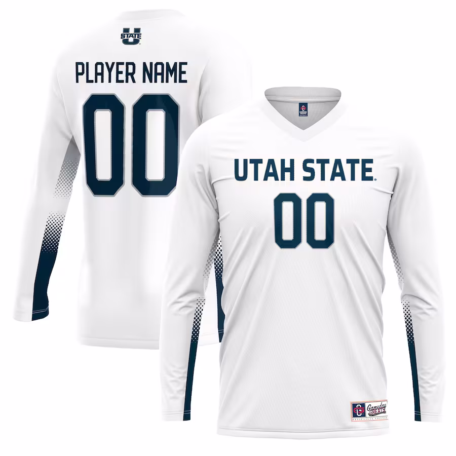 Utah State Aggies GameDay Greats Youth NIL Lightweight Volleyball Jersey - White - U-jersey