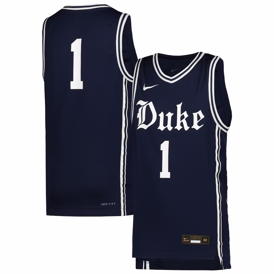 #1 Duke Blue Devils Nike Youth Icon Replica Basketball Jersey - Navy - U-jersey