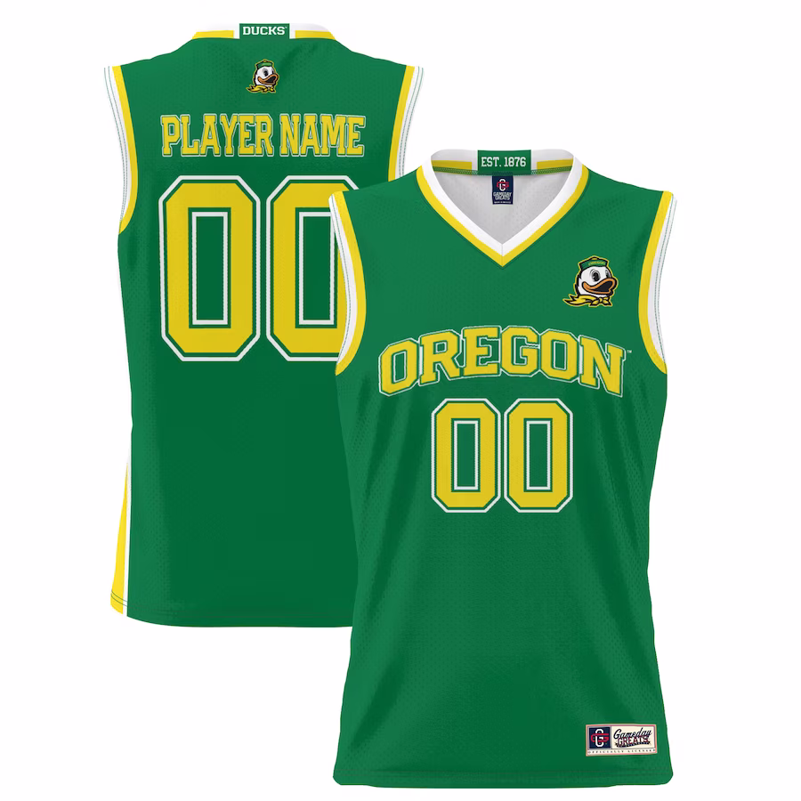Oregon Ducks GameDay Greats Youth NIL Pick-A-Player Lightweight Basketball Jersey - Green - U-jersey