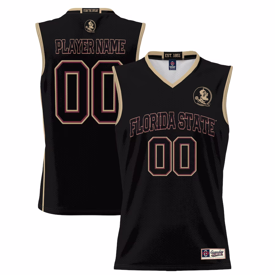 Florida State Seminoles GameDay Greats Unisex  Lightweight NIL Pick-A-Player Basketball Jersey - Black - U-jersey