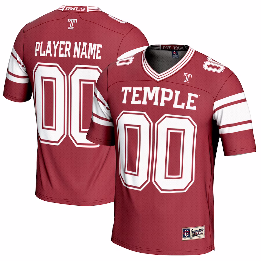 Temple Owls GameDay Greats Youth NIL Pick-A-Player Football Jersey - Crimson - U-jersey