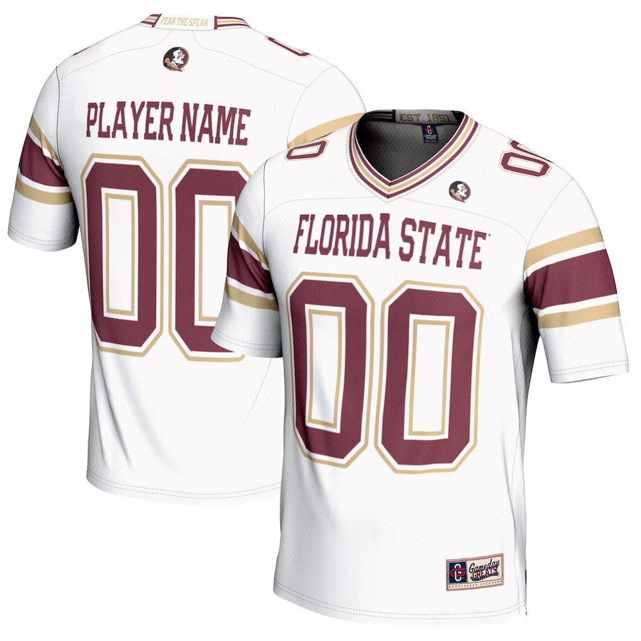 Florida State Seminoles GameDay Greats NIL Pick-A-Player Football Jersey - White - U-jersey