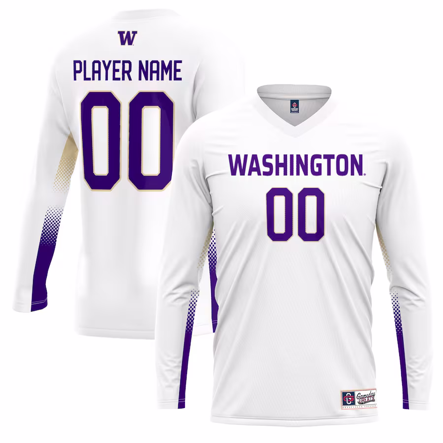 Washington Huskies GameDay Greats Youth NIL Lightweight Volleyball Jersey - White - U-jersey