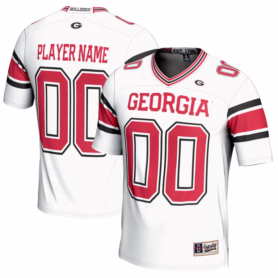 Georgia Bulldogs GameDay Greats Youth NIL Pick-A-Player Football Jersey - White - U-jersey