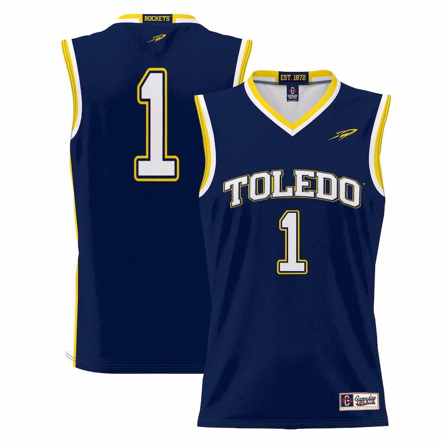 #1 Toledo Rockets GameDay Greats Youth Lightweight Basketball Jersey - Blue - U-jersey