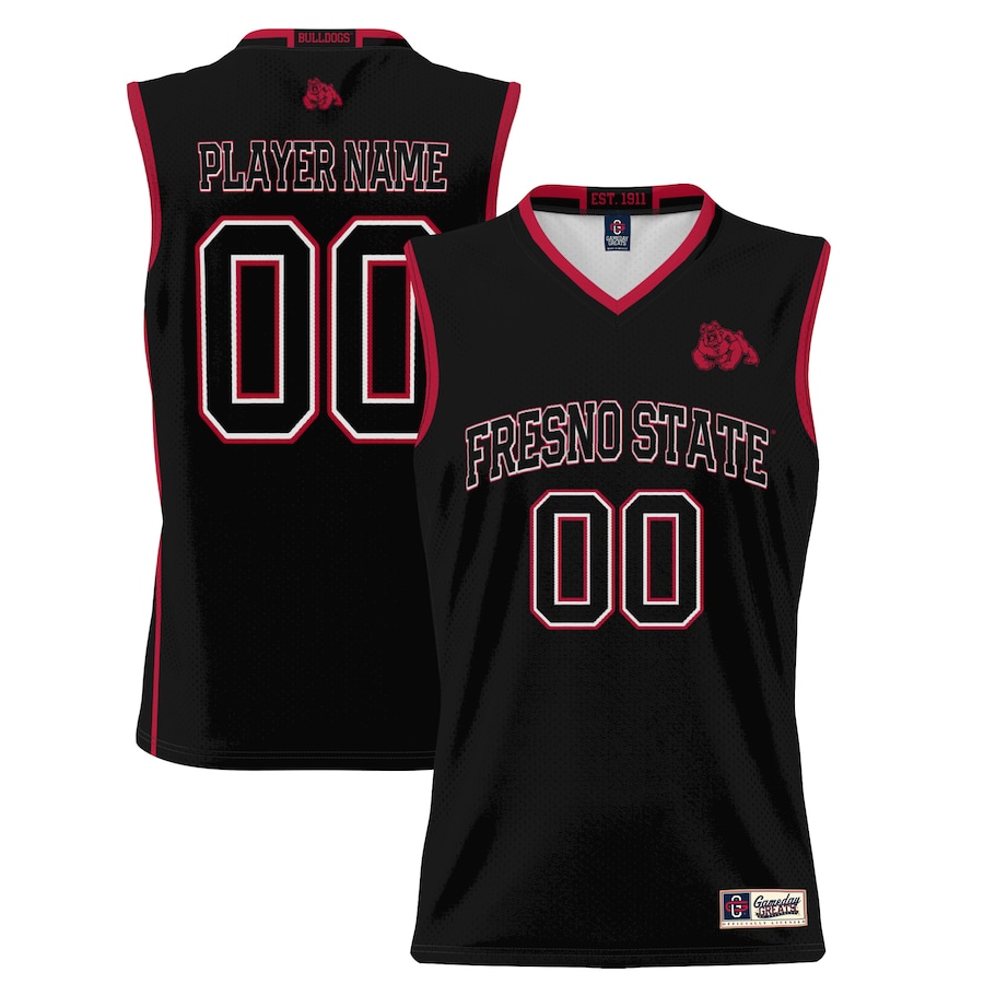 Fresno State Bulldogs GameDay Greats Youth NIL Pick-A-Player Lightweight Basketball Jersey - Black - U-jersey