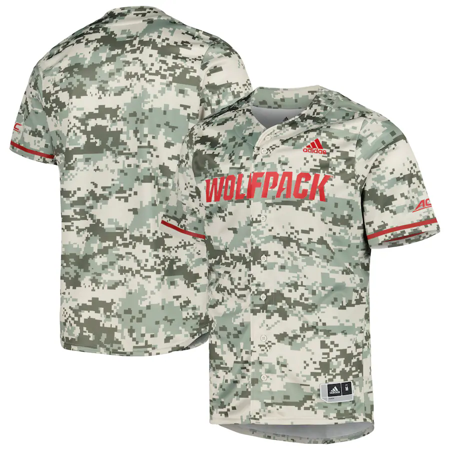 NC State Wolfpack adidas Replica Baseball Jersey - Camo - U-jersey