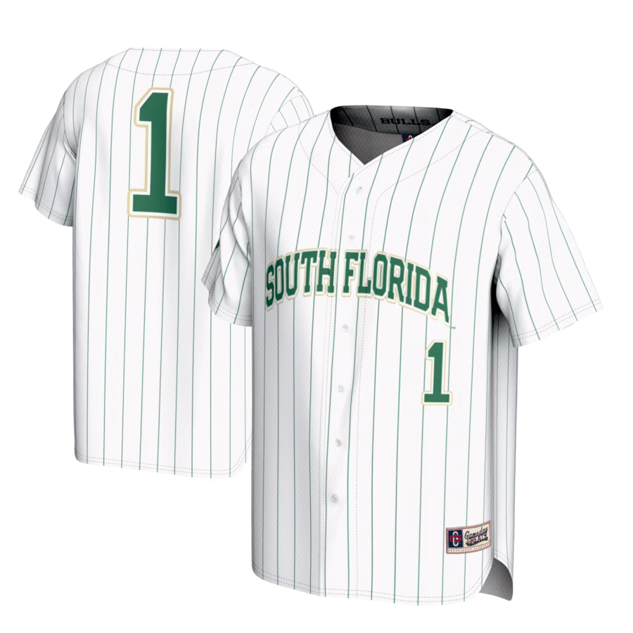 #1 South Florida Bulls GameDay Greats Youth Lightweight Baseball Fashion Jersey - White - U-jersey