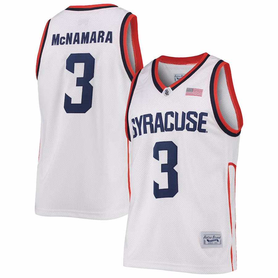 Gerry McNamara Syracuse Orange Original Retro Brand Alumni Commemorative Classic Basketball Jersey - White - U-jersey