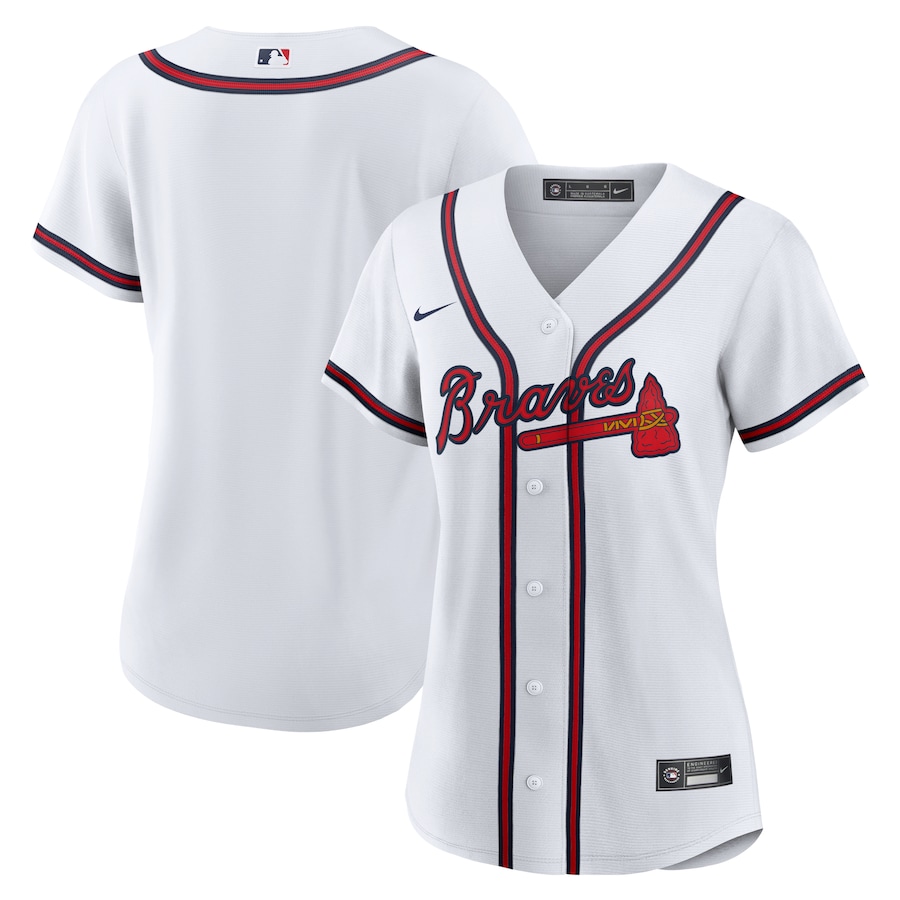 Women's Atlanta Braves Nike White Home Replica Team Jersey - U-jersey