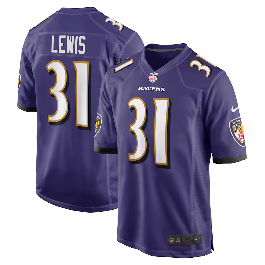 Men's Baltimore Ravens Jamal Lewis Nike Purple Retired Player Game Jersey - U-jersey