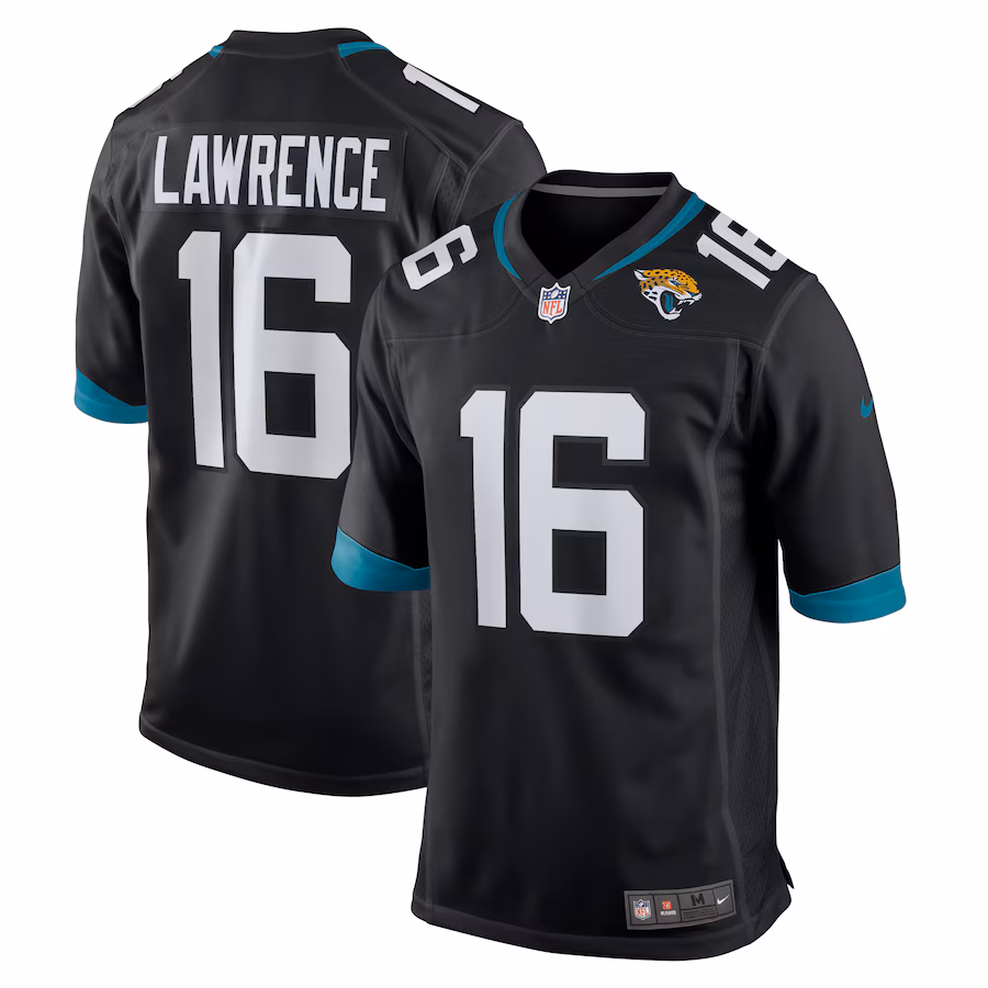 Men's Jacksonville Jaguars Trevor Lawrence Nike Black Alternate Game Jersey - U-jersey