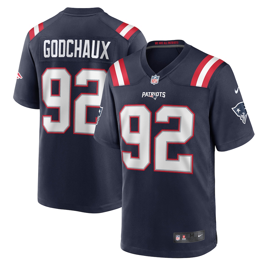 Men's New England Patriots Davon Godchaux Nike Navy Game Jersey - U-jersey