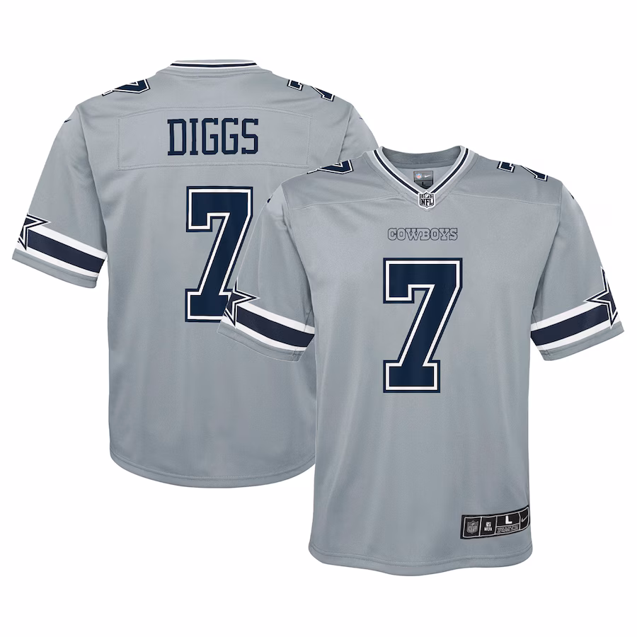 Youth Dallas Cowboys Trevon Diggs Nike Silver Inverted Game Jersey - U-jersey