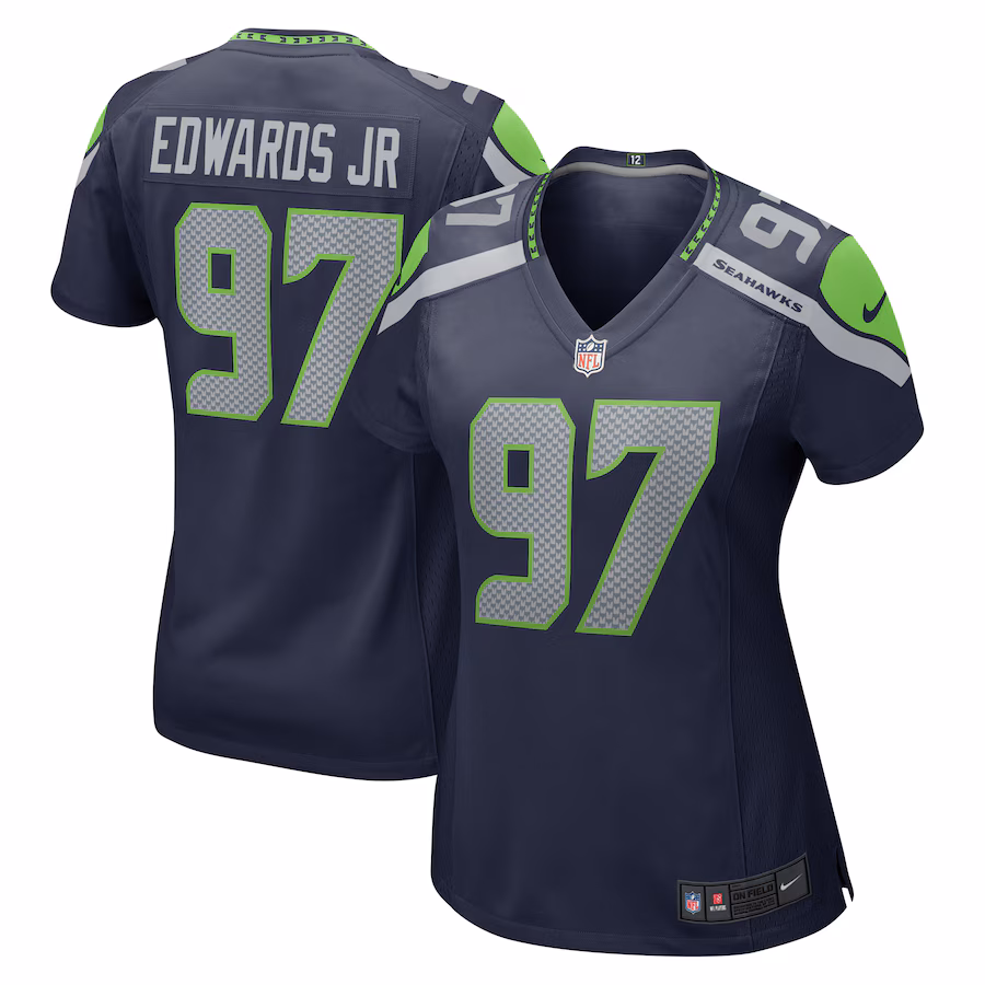 Women's Seattle Seahawks Mario Edwards Jr. Nike College Navy  Game Jersey - U-jersey
