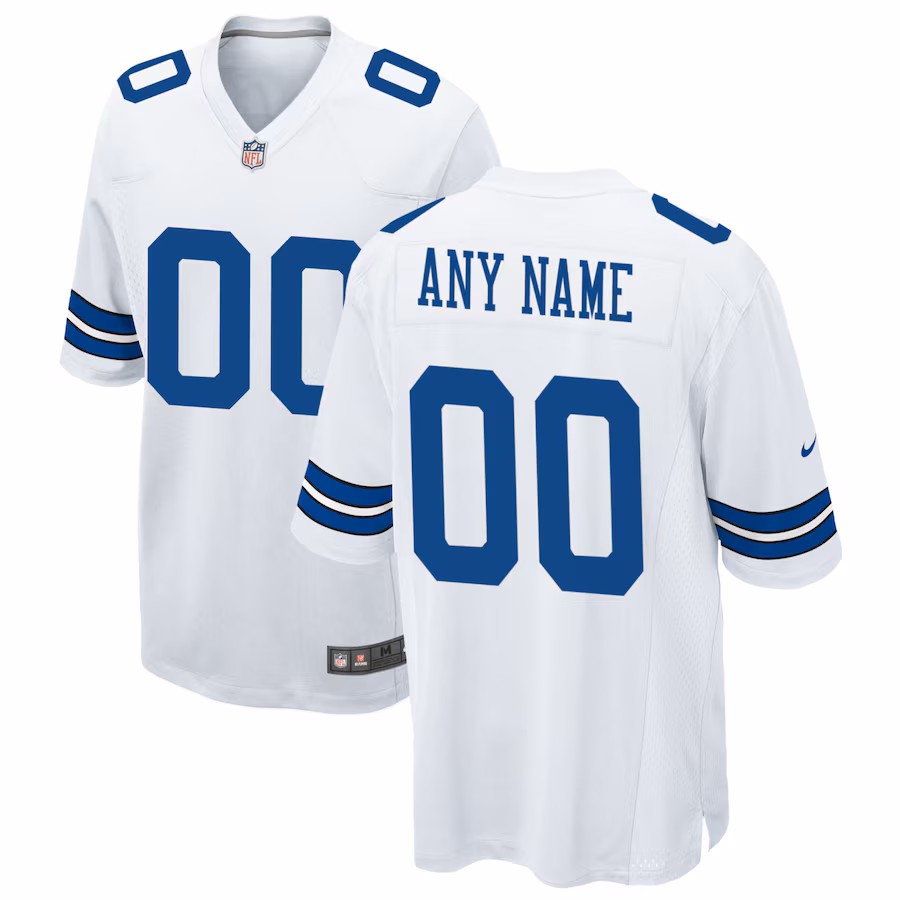 Men's Dallas Cowboys Nike White Custom Game Jersey - U-jersey