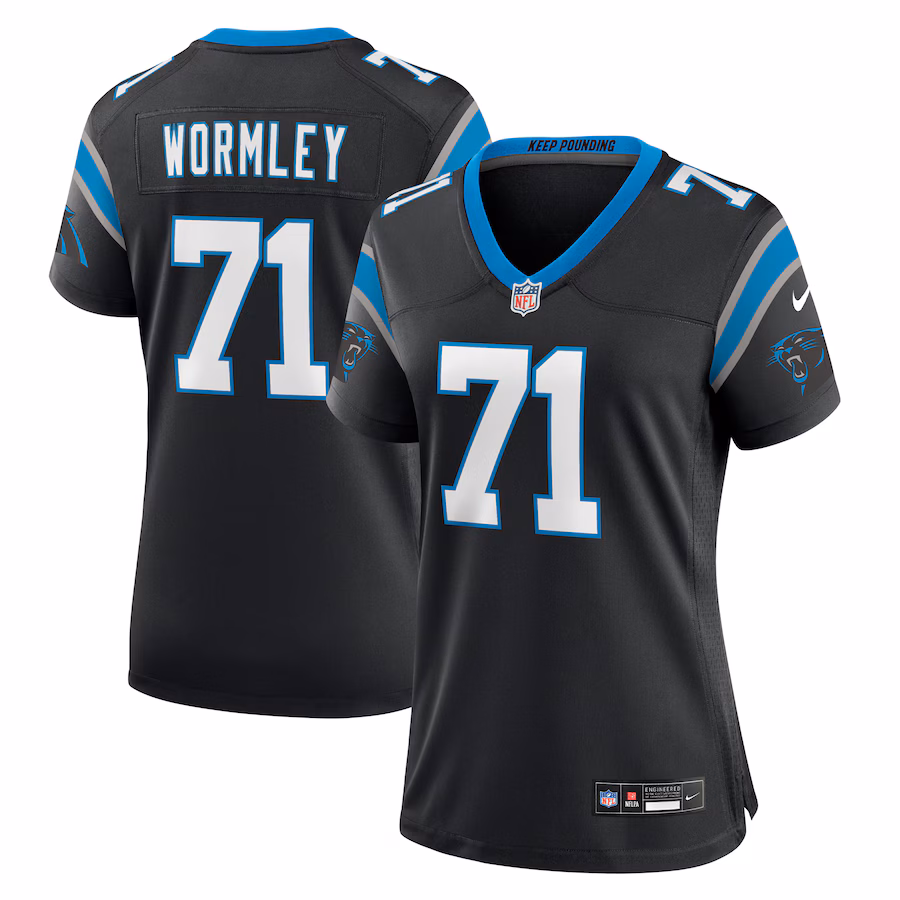 Women's Carolina Panthers Chris Wormley Nike  Black  Game Jersey - U-jersey