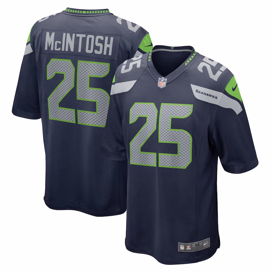 Men's Seattle Seahawks Kenny McIntosh Nike College Navy  Game Jersey - U-jersey