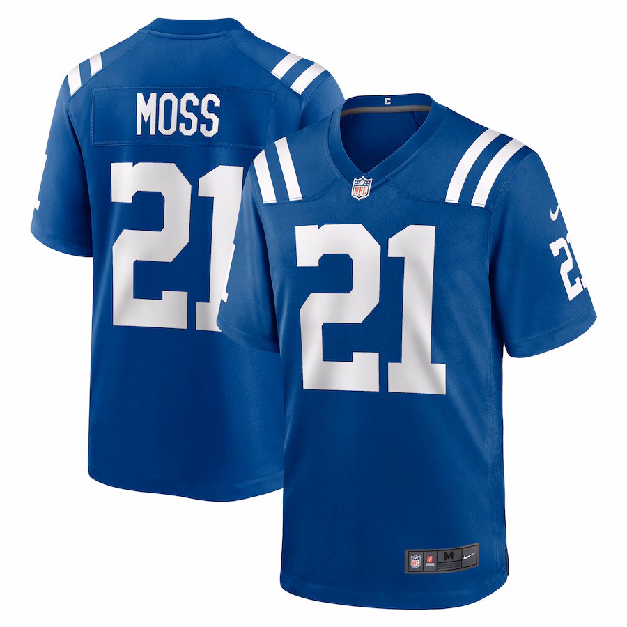 Men's Indianapolis Colts Zack Moss Nike Royal Game Player Jersey - U-jersey