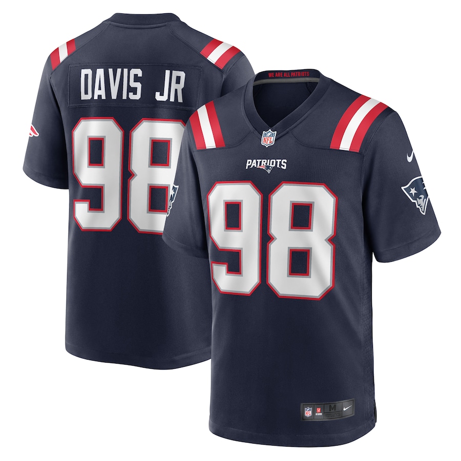 Men's New England Patriots Carl Davis Jr. Nike Navy Game Player Jersey - U-jersey