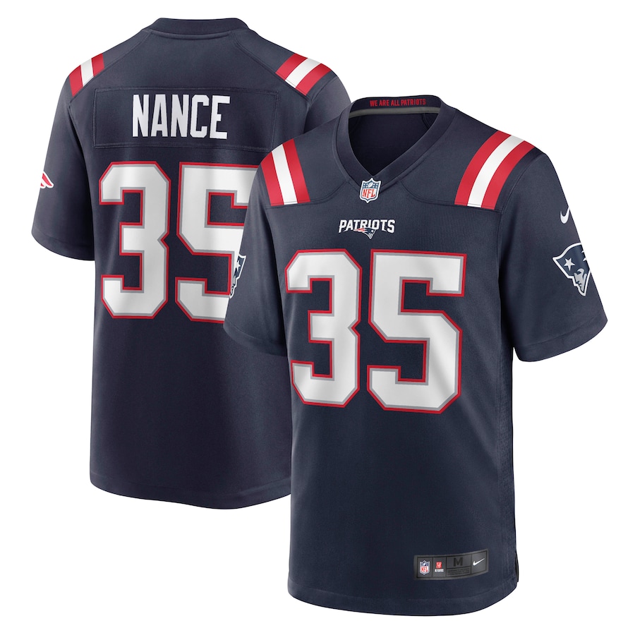 Men's New England Patriots Jim Nance Nike Navy Retired Player Jersey - U-jersey