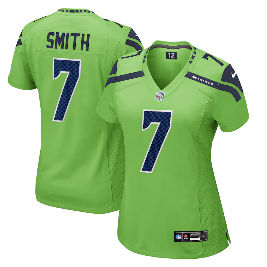 Women's Seattle Seahawks Geno Smith Nike Neon Green  Game Jersey - U-jersey