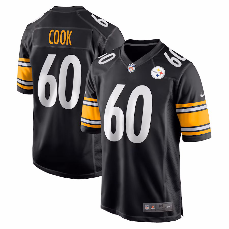 Men's Pittsburgh Steelers Dylan Cook Nike  Black  Game Jersey - U-jersey