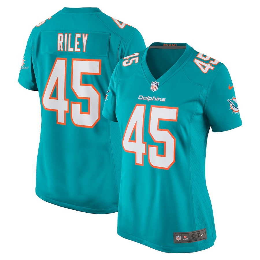 Women's Miami Dolphins Duke Riley Nike Aqua Game Jersey - U-jersey