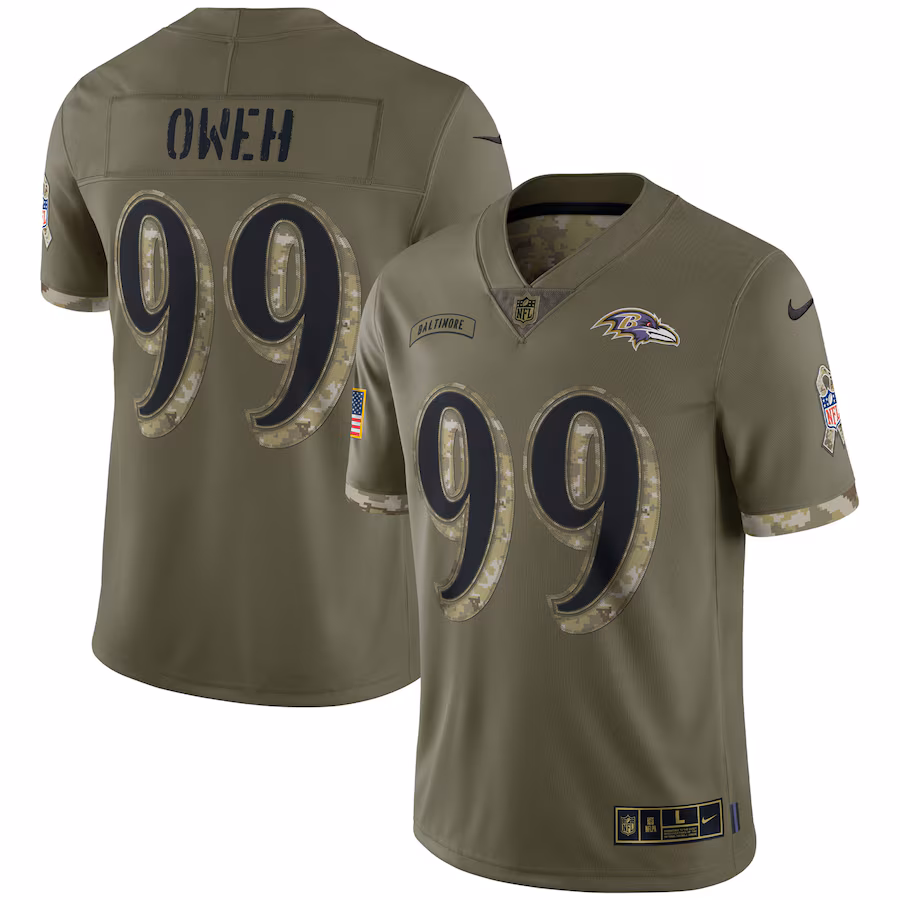 Men's Baltimore Ravens Nike Olive 2022 Salute To Service Limited Jersey - U-jersey