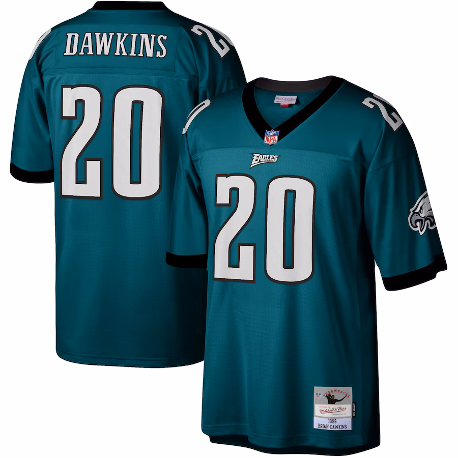 Men's Philadelphia Eagles Brian Dawkins Mitchell & Ness Green Legacy Replica Jersey - U-jersey
