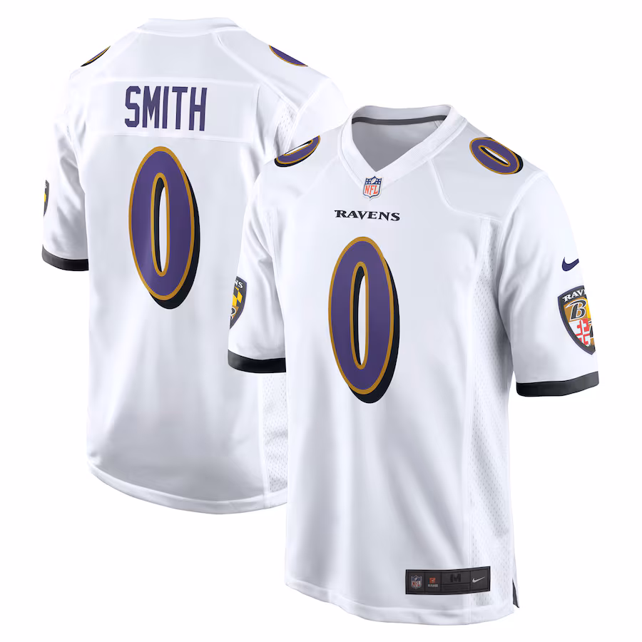 Men's Baltimore Ravens Roquan Smith Nike White  Game Jersey - U-jersey