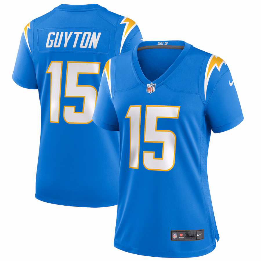 Women's Los Angeles Chargers Jalen Guyton Nike Powder Blue Player Game Jersey - U-jersey