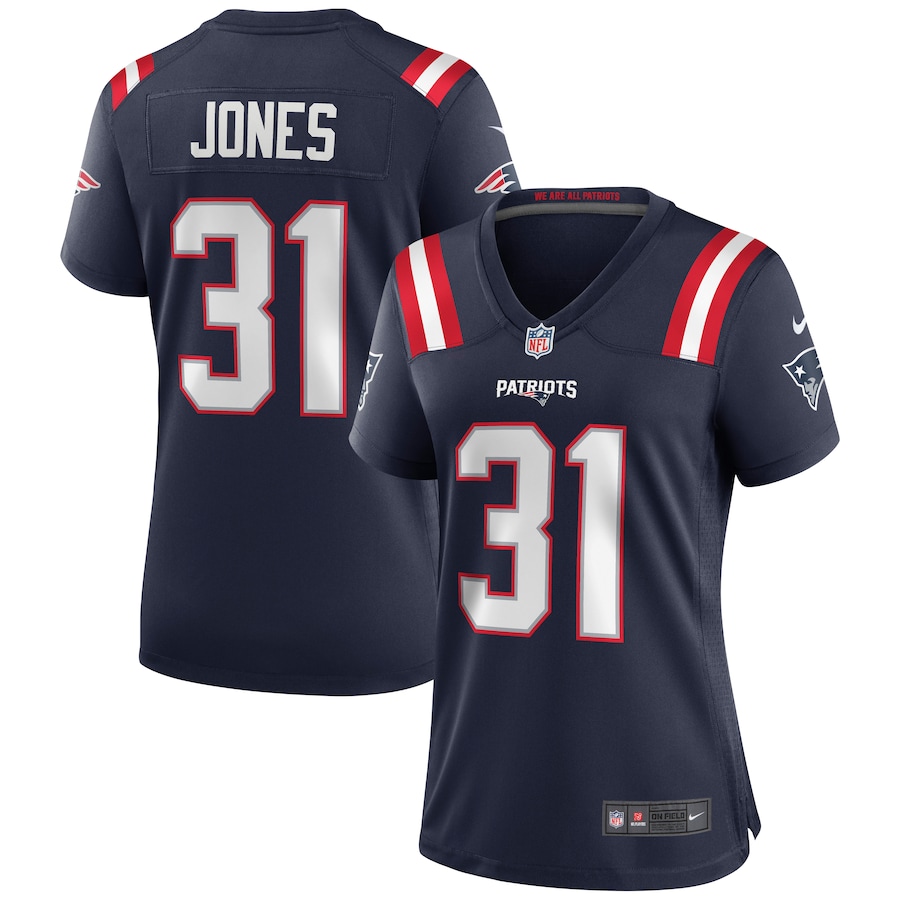 Women's New England Patriots Jonathan Jones Nike Navy Game Jersey - U-jersey
