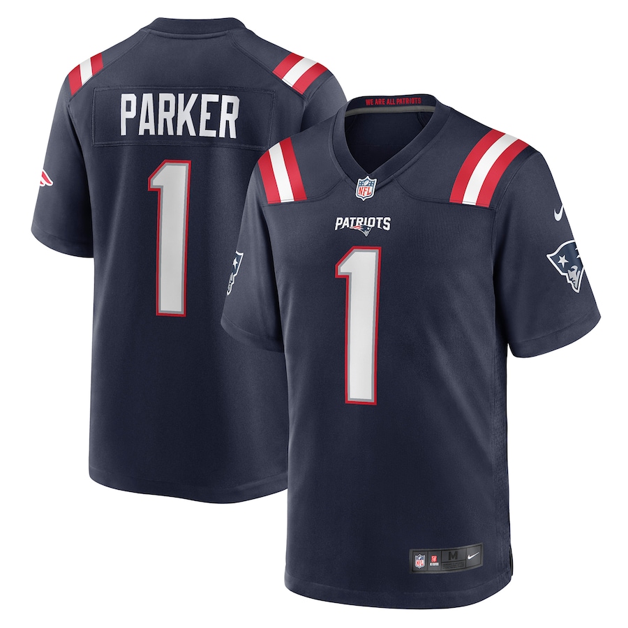 Men's New England Patriots DeVante Parker Nike Navy Game Jersey - U-jersey