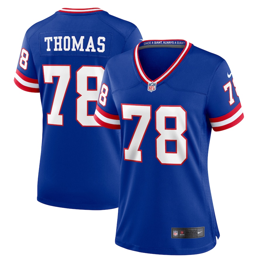 Women's New York Giants Andrew Thomas Nike Royal Classic Player Game Jersey - U-jersey
