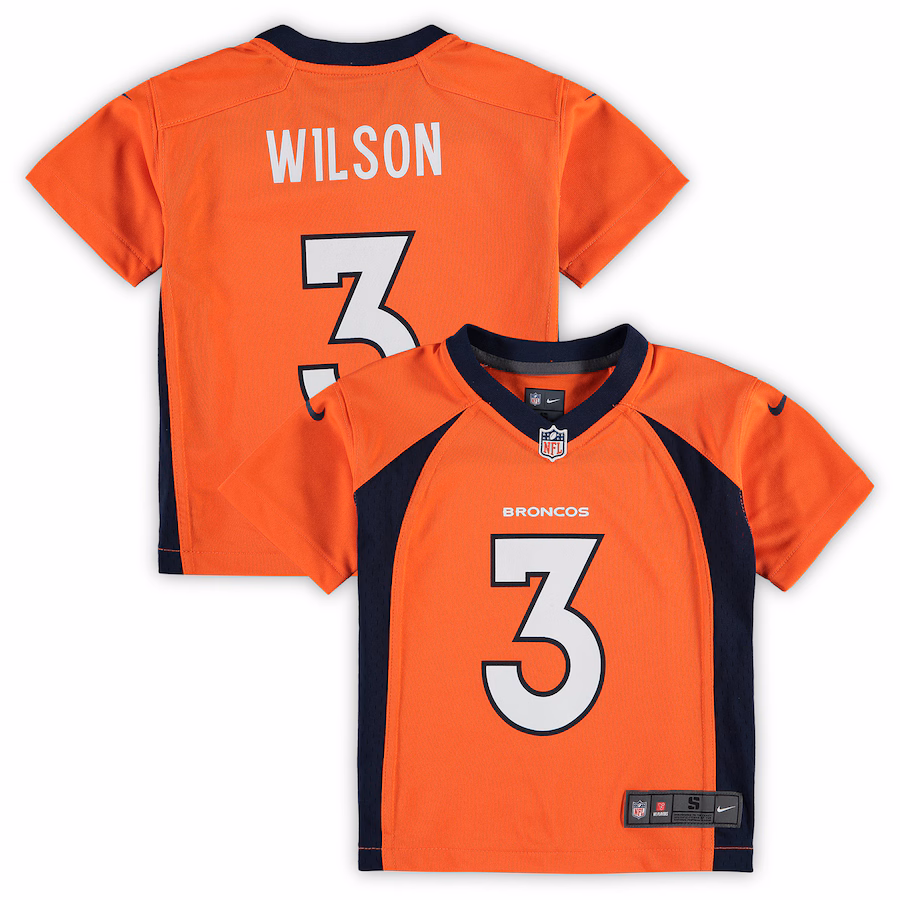 Preschool Denver Broncos Russell Wilson Nike Orange Game Jersey - U-jersey