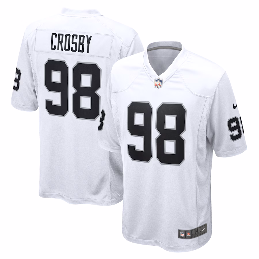 Men's Las Vegas Raiders Maxx Crosby Nike  White  Game Jersey - U-jersey