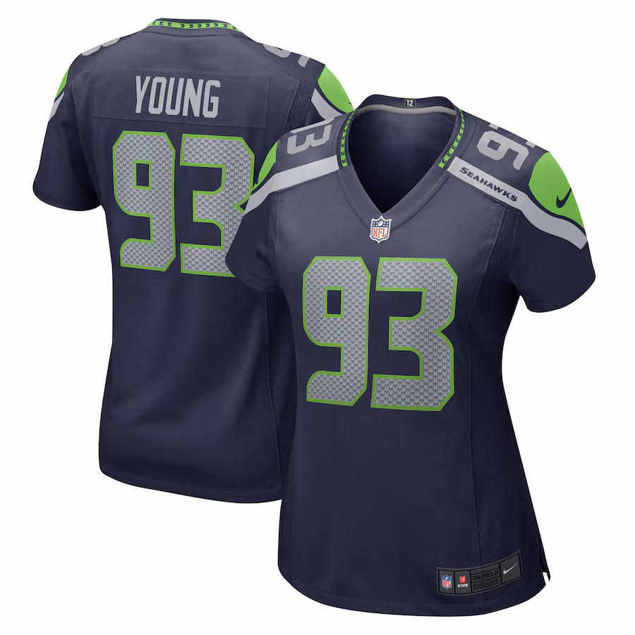 Women's Seattle Seahawks Cameron Young Nike College Navy  Game Jersey - U-jersey
