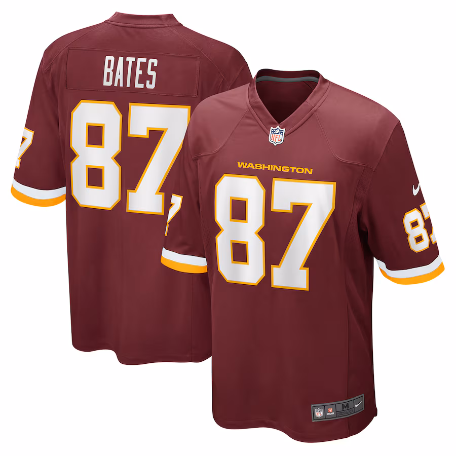 Men's Washington Football Team John Bates Nike Burgundy Game Jersey - U-jersey
