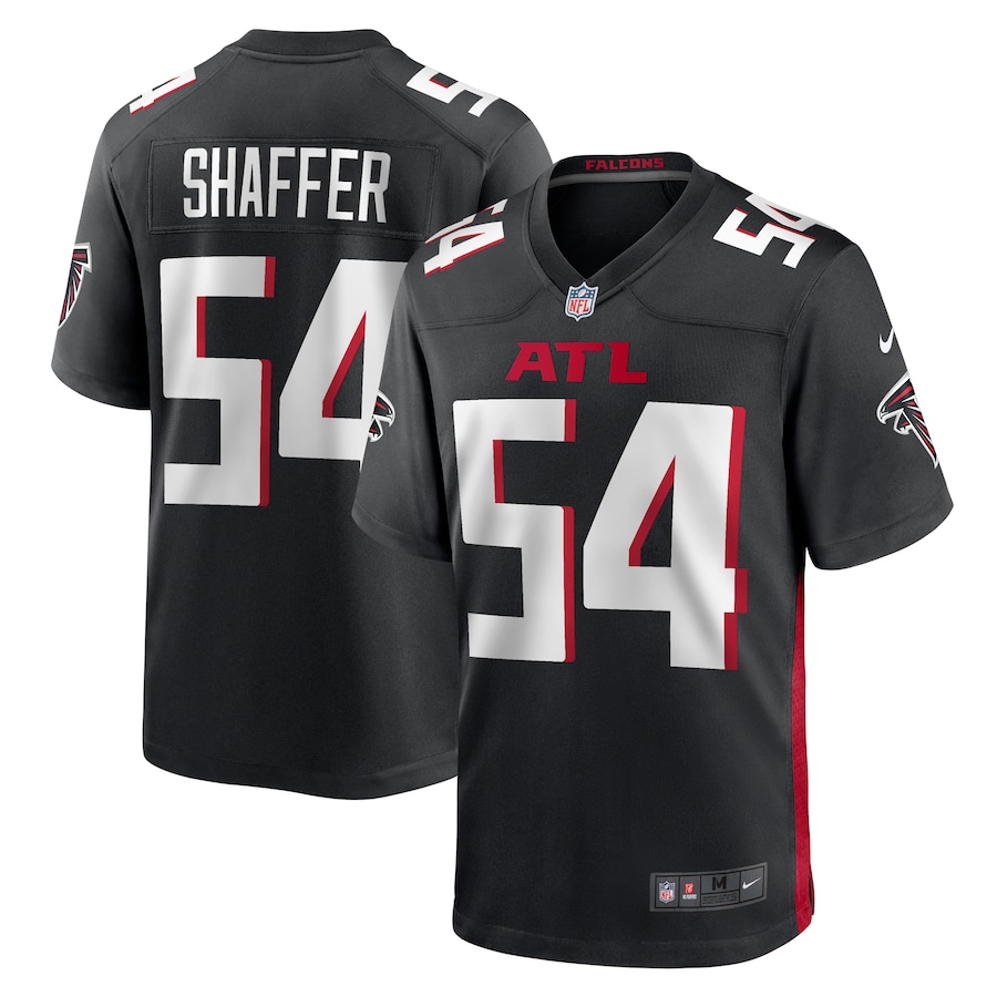 Men's Atlanta Falcons Justin Shaffer Nike  Black  Game Jersey - U-jersey