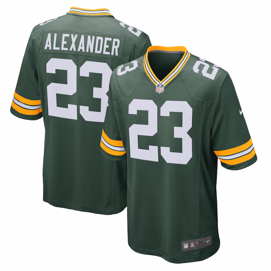 Men's Green Bay Packers Jaire Alexander Nike Green Game Team Jersey - U-jersey