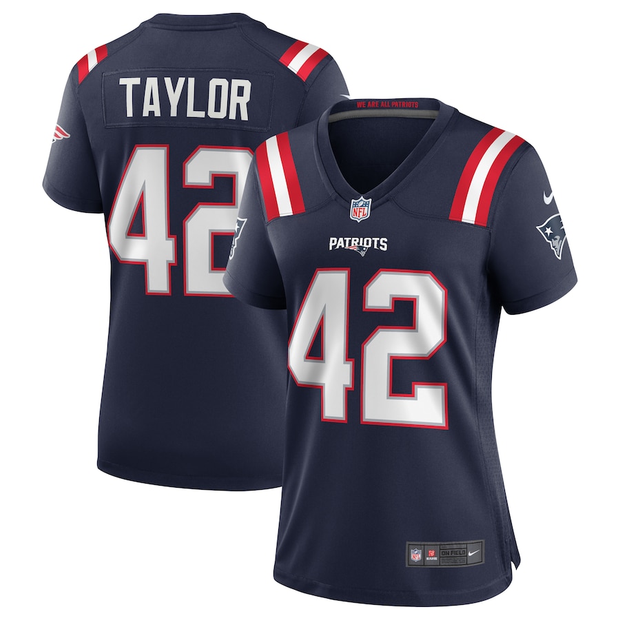 Women's New England Patriots J.J. Taylor Nike Navy Team Game Jersey - U-jersey