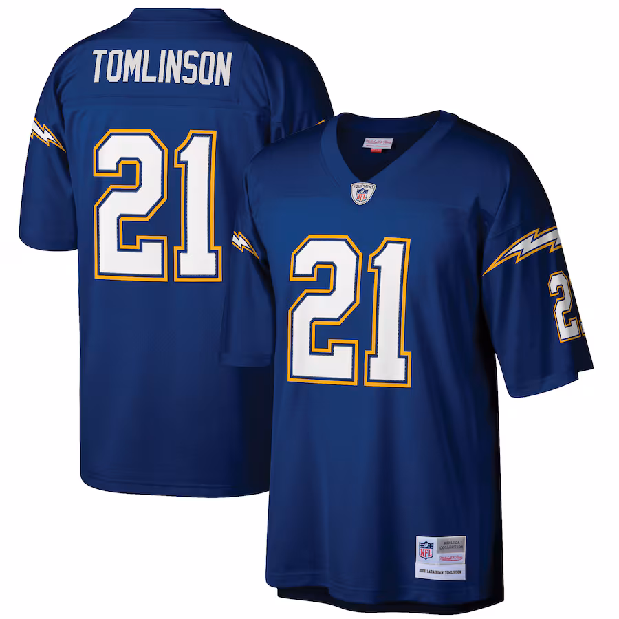Men's San Diego Chargers LaDainian Tomlinson Mitchell & Ness Navy Retired Player Legacy Replica Jersey - U-jersey