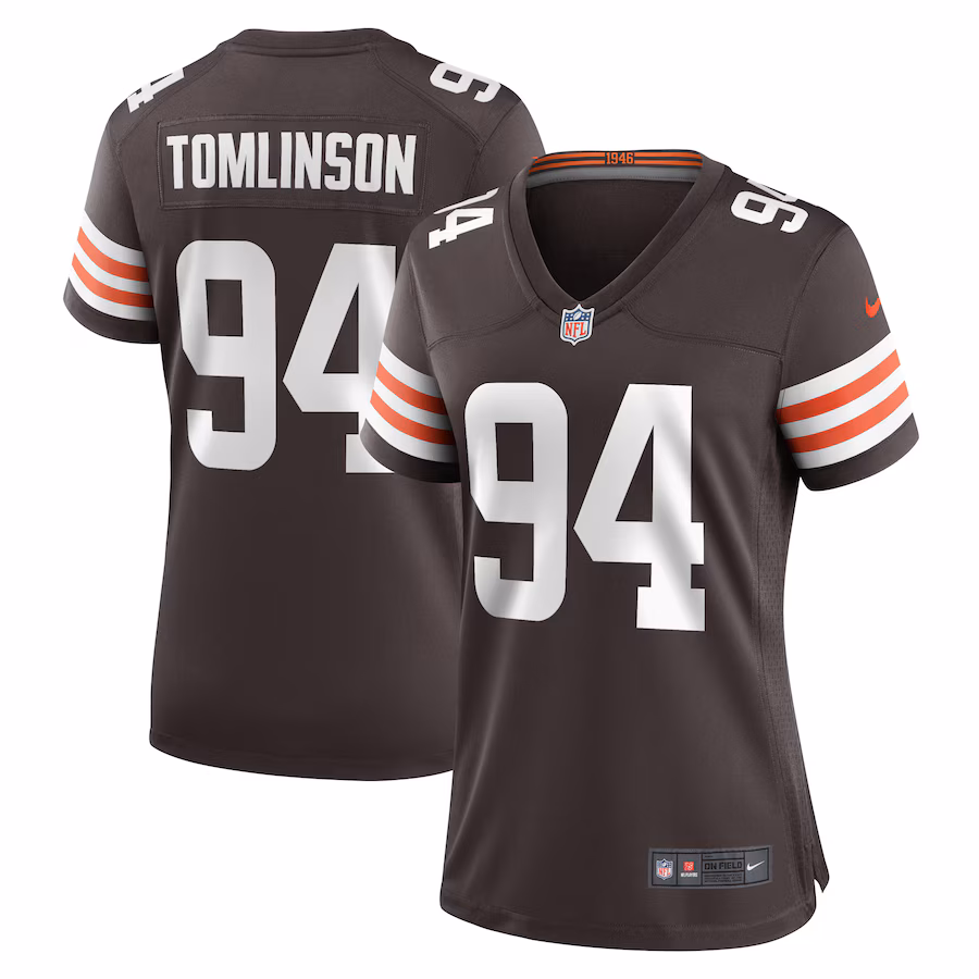 Women's Cleveland Browns Dalvin Tomlinson Nike Brown Game Player Jersey - U-jersey