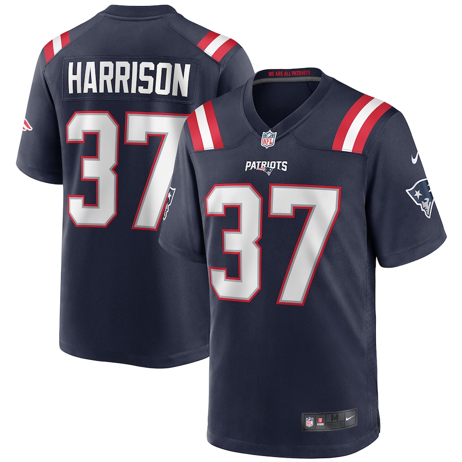 Men's New England Patriots Rodney Harrison Nike Navy Game Retired Player Jersey - U-jersey