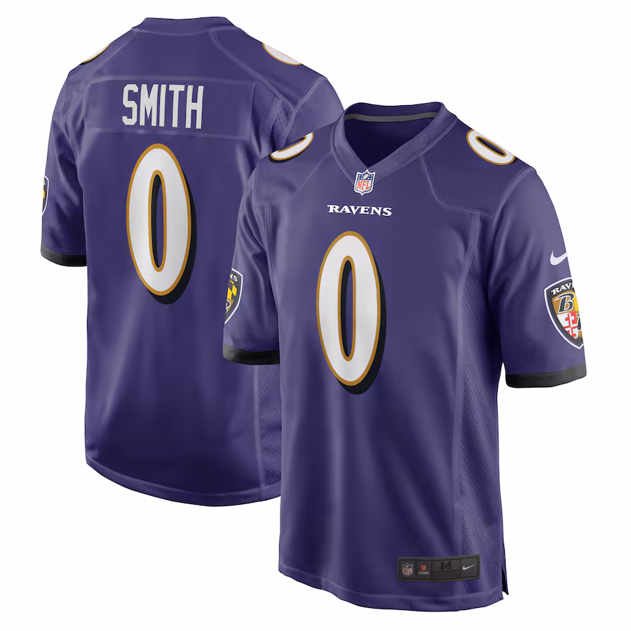 Men's Baltimore Ravens Roquan Smith Nike Purple Team Game Jersey - U-jersey
