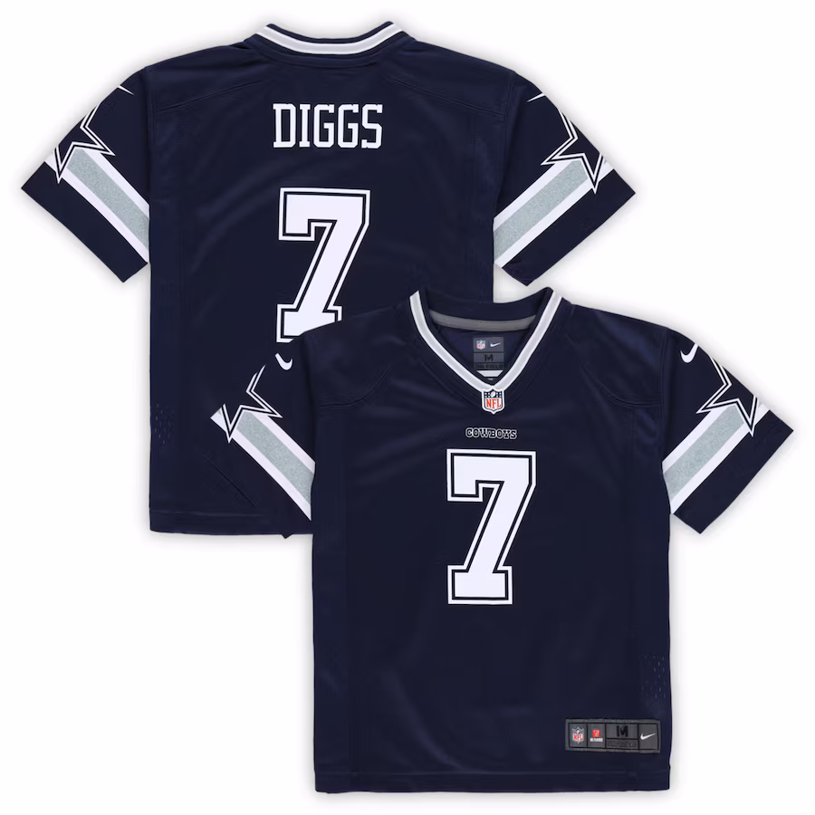 Preschool Dallas Cowboys Trevon Diggs Nike Navy Game Jersey - U-jersey